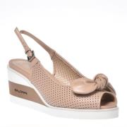 Sandal in nude calfskin