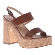 Sandal in brown calfskin