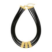 Alaya Short Multi Row Necklace Gold Plating