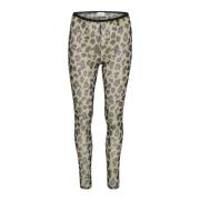 Lys Grøn Leopard Print Leggings