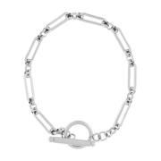 Passion Waterproof OT Buckle Stitching Chain Bracelet Silver Plating