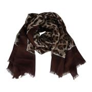 Leopard Print Silketørklæde - & Elegant