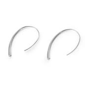 Passion Waterproof Simple Hoop Earring Silver Plating