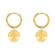 Courage Waterproof Mega Ball Hoop Earring 18K Gold Plating