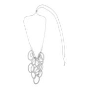 Alaya Adjustable Multi Rings Necklace Silver Plating