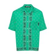 Grøn Paisley Print Skjorte