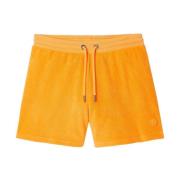 Alicante Strandshorts - Livlig Orange, Elastisk Talje