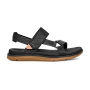 Sort Læder Slingback Sandal