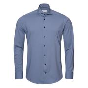 Blue 4-way Slim Fit Stretch Shirt