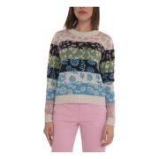 Blomstret Rundhals Pullover