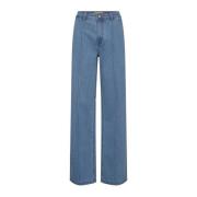 Lyseblå Denim Wide Leg Jeans