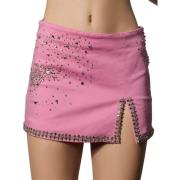 Rhinestone-embellished Mini Nederdel i Pink