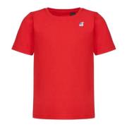 Rød T-shirt med logo print