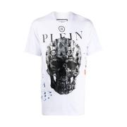 Skull Print Bomuld Jersey T-shirt