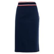 Blyant nederdel med trefarvet talje