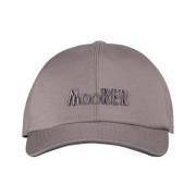 Broderet Baseball Cap i Viskose