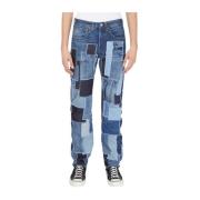 Patchwork High Rise Jeans