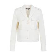 Ivory Wool Boxy Jacket