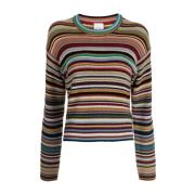 Multi Strikket Crew Neck Sweater