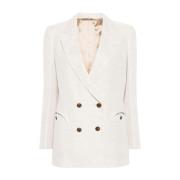 Elegant Beige Linen Blazer