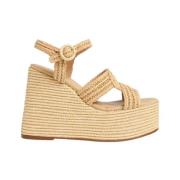 Håndvævet Raffia Sommer Sandal