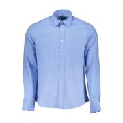 Lysblå Bomuldsskjorte Klassisk Design