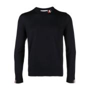 Blå Crew Neck Jumper RWB Stripe