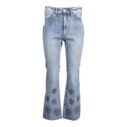 Broderede Denim Jeans til Kvinder