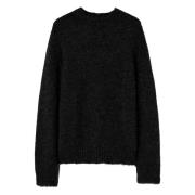 Sort Alpaca Uld Jumper