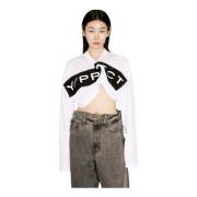 Twisted Logo Print Crop T-Shirt