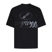 Ødelagt Reverse Logo Sort T-shirt