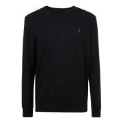 Marineblå Strik Sweatshirt