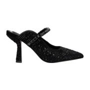 Elegant Slingback Sko med Rhinestone Detalje