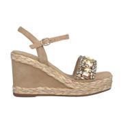 Rhinestone Strap Kilehæl Sandal