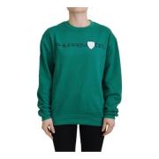 Grøn Trykt Langærmet Sweater