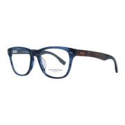 Blå Rektangulære Plastikoptiske Briller
