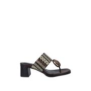 Rafia Sandal med Central Ornament