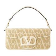 Raphia Crossbody Taske med VLogo Print