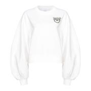 Love Birds Broderet Boxy Sweatshirt Hvid