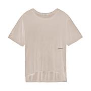 Oversize Modal T-shirt med Logo Print