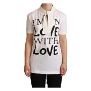 Kærlighedsmotiv Silkeblandet T-shirt