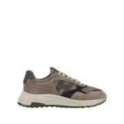 Brun Ruskind Sneakers Mesh Paneler