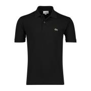 Sort kortærmet poloshirt