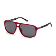 Rød/sort mat polariserede solbriller
