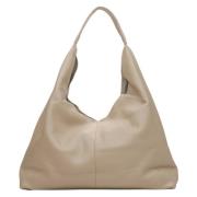 Kvinders Sand Beige Hobo Taske lavet af Premium Italiensk Læder ER0011...