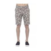 Grøn mønstret Bermuda shorts
