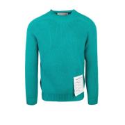 Grøn Sweater Regular Fit Ribbet