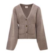 Beige Cashmere V-Hals Cardigan AW23