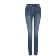 High-waist jeans med tapered ben