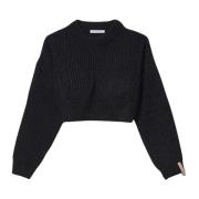Sort Sweater Girocollo Stil